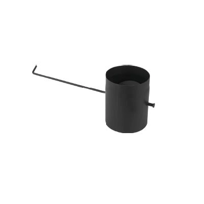 Szyber Ø 200 komina z długą rączką stalowy - czarny 2 mm